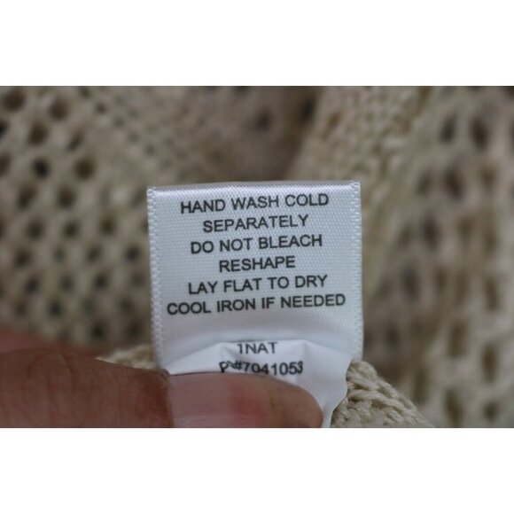 Live & Let Live Crocheted Open Knit Fringed Top-Size Large-Beachy-Boho - Picture 6 of 9